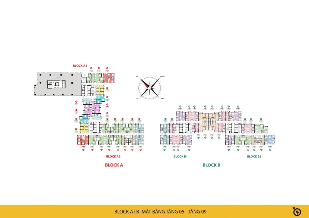 Mặt bằng tầng tầng 5 - 9